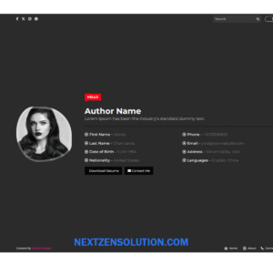 Magic CV Blogger Template