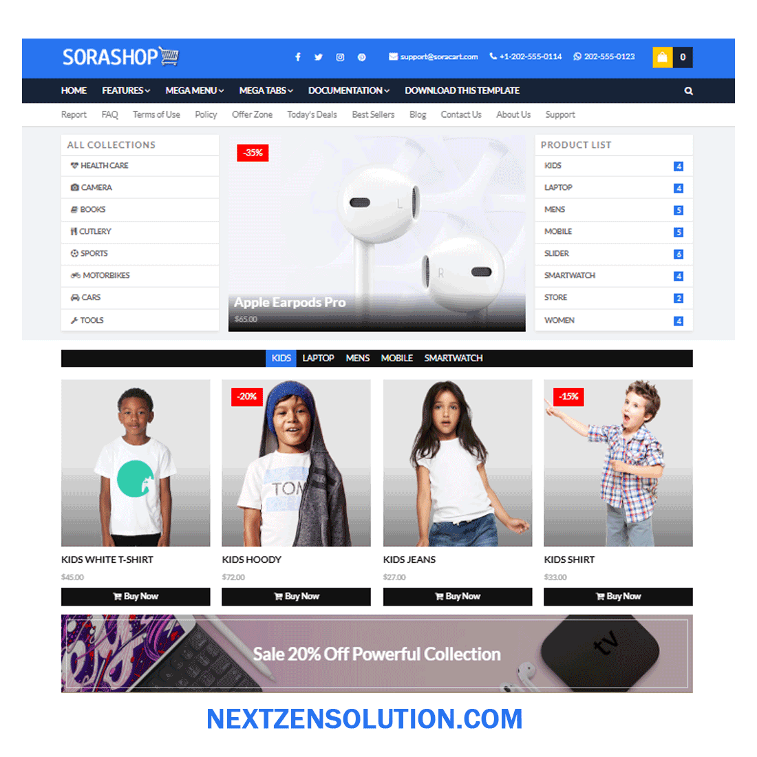 SoraShop Premium Blogger Template